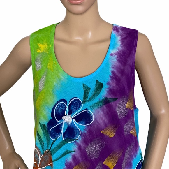 😳SALE😳 MM Collection Women Dress Multi Blue Baltic  Rayon - Picture 2 of 8